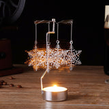 Rotating Snowflake Candle Holder