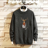 Deer in Glasses Knitted Pullover
