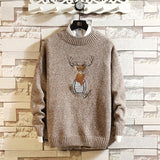 Deer in Glasses Knitted Pullover