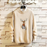 Deer in Glasses Knitted Pullover
