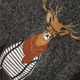 Deer in Glasses Knitted Pullover